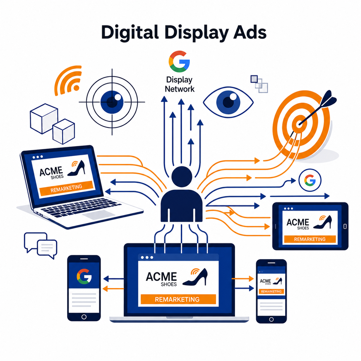 Display ad platforms illustration